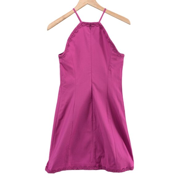 Crown Ivy Mini Halter Dress Solid Pink Weekend In Lisbon Sleeveless Size 2 - Picture 2 of 9